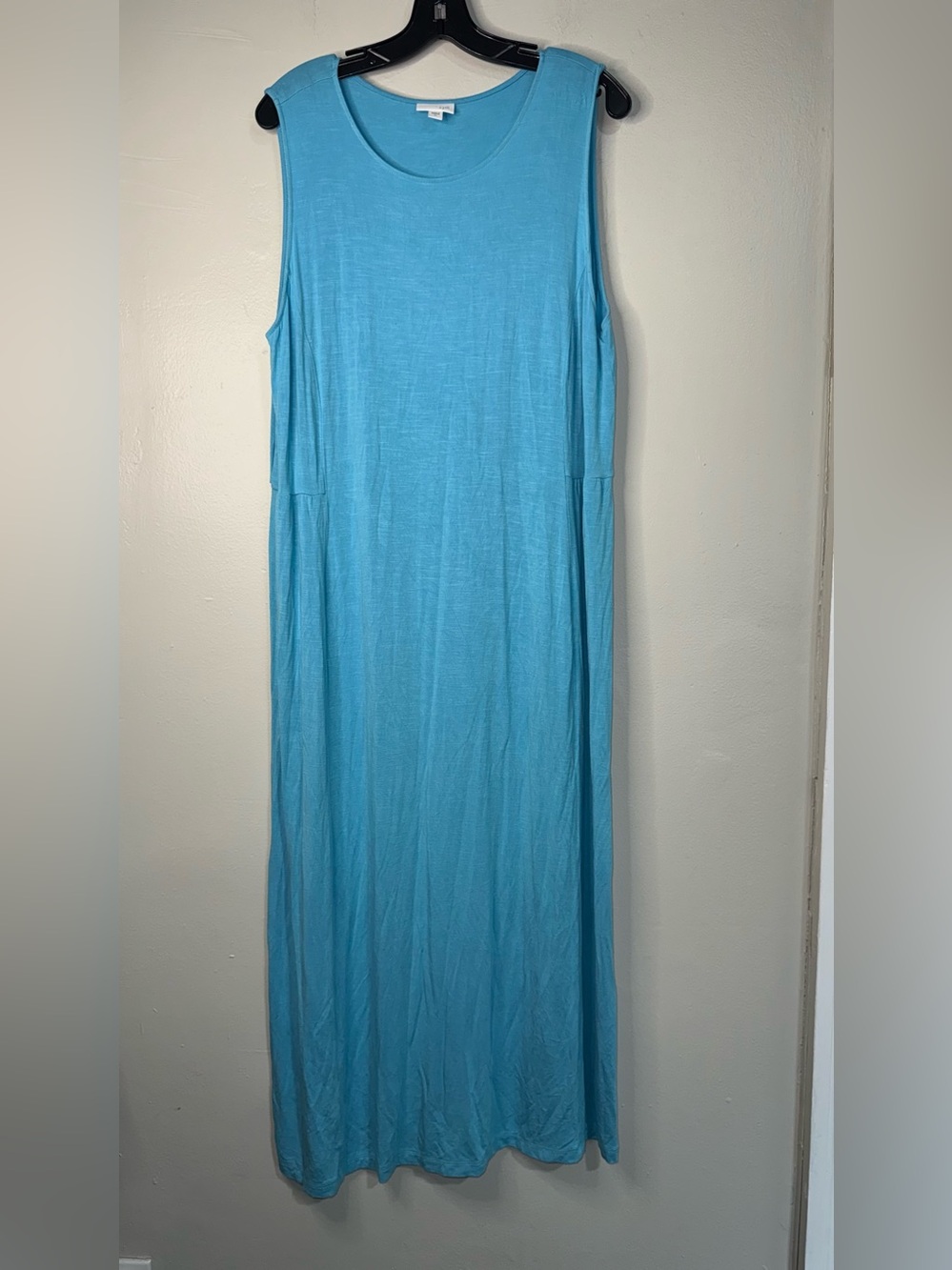 J. Jill Sleeveless Aqua Maxi Dress